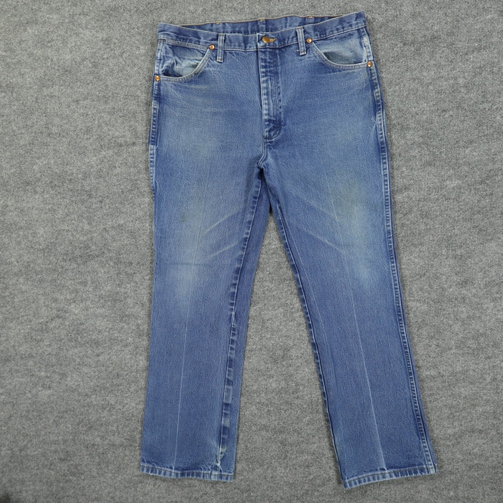 Wrangler Jeans Mens 36x30 (Tag 38x30) Blue 936 Cowboy Cut Slim Fit Tapered A3